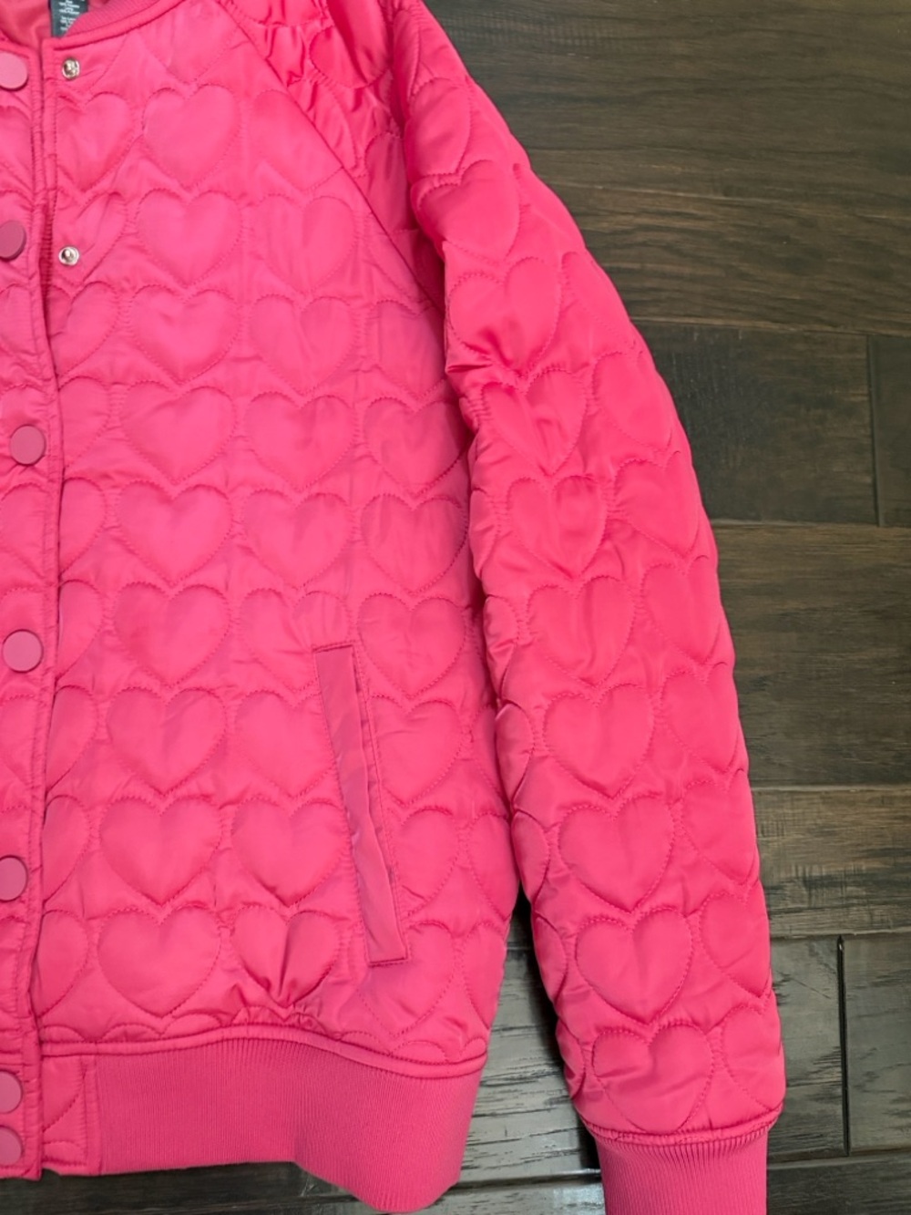 Beach Riot Jacket Hot Pink Quilted Heart Bomber - Picture 2 of 14